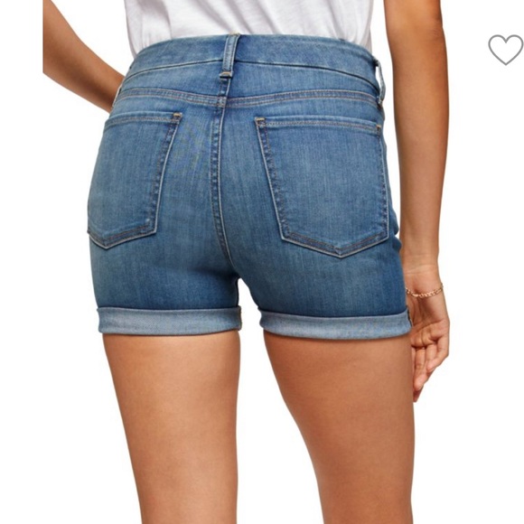 Jen 7 by 7 For All Mankind High Waist Roll Cuff Denim Shorts - Picture 2 of 12